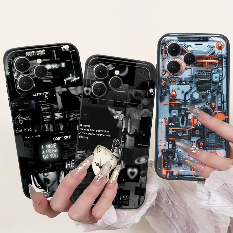 Tecno Spark 40 Cartoon Space Silicone Phone Case with Camera Protection