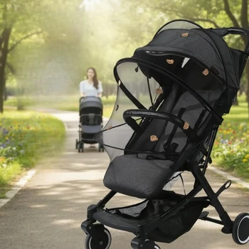Baby Stroller Accessories Mosquito Net Stroller Mosquito Cover Children Kids Ventilate Mesh Cart Insect Netting Outside Items