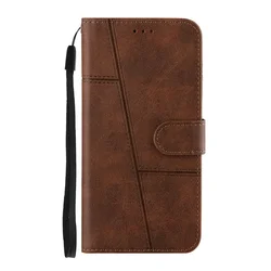 Leather Flip Wallet Case for itel P55 Plus - Stylish Book Cover Design (Brown)