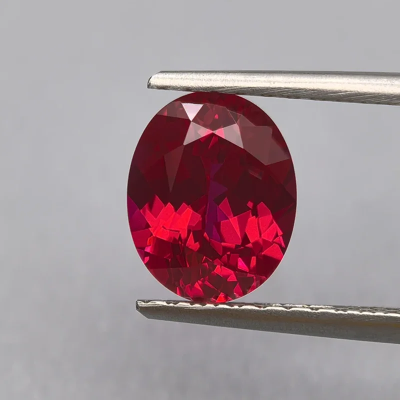 Premium-Auswahl Rubin 13x18mm 16,0 Karat Oval Facettiert Geschliffen UV-Licht Leuchtender Edelstein für Schmuckherstellung/Sammlung/DIY