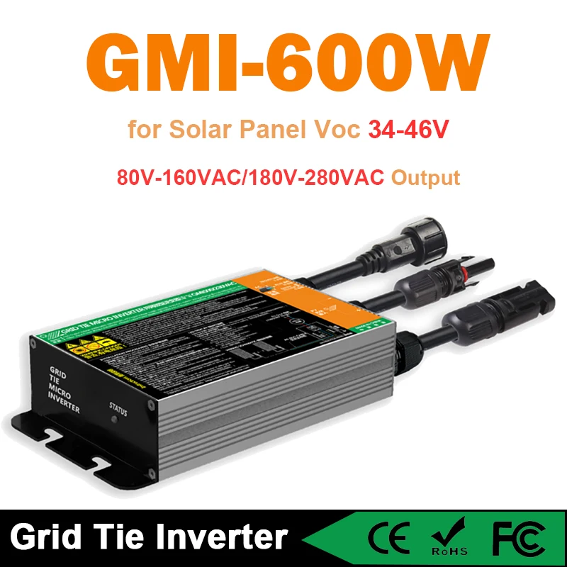 Y&H 350W 300W 500W 600W 700W Solar Grid Tie Micro Inverter MPPT DC26V-46V  PV Input AC110V-240V Output Home Solar On Grid System - AliExpress