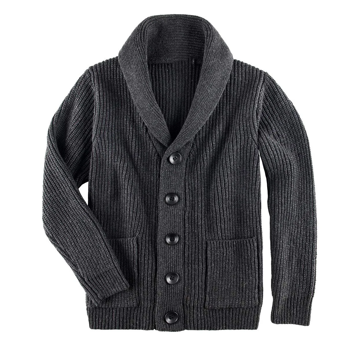 Winter Men's Fleece Thicker Sweater Warm Pullover Quality Single Breasted Male Slim Knitted Wool Sweaters for Spring