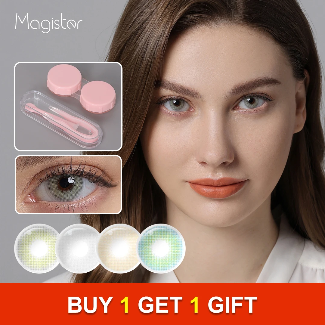 Magister Natural Contact Lens Yearly Colored Lenses For Eyes ICY Gray Eyes Cosmetics Pupilentes Eye Color Lens