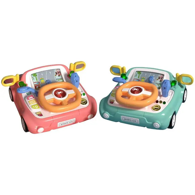 

Steering Wheel Toys Pretend Play Driving Learning Toy Steering Wheel Educational Multifunctional Simulation Car Driving Toy For