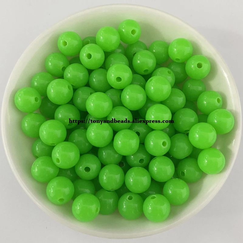 Glanz-Acryl-Rund-Abstandsperlen, 6, 8, 10 mm, Farbe auswählen, für die Schmuckherstellung, DIY – Detail 3
