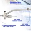 Pressure Washer Dual-Connector Wand Tool 1/4" Quick Connect Switch Double Tip Attachment for Foam Cannon And Spray Nozzle 2