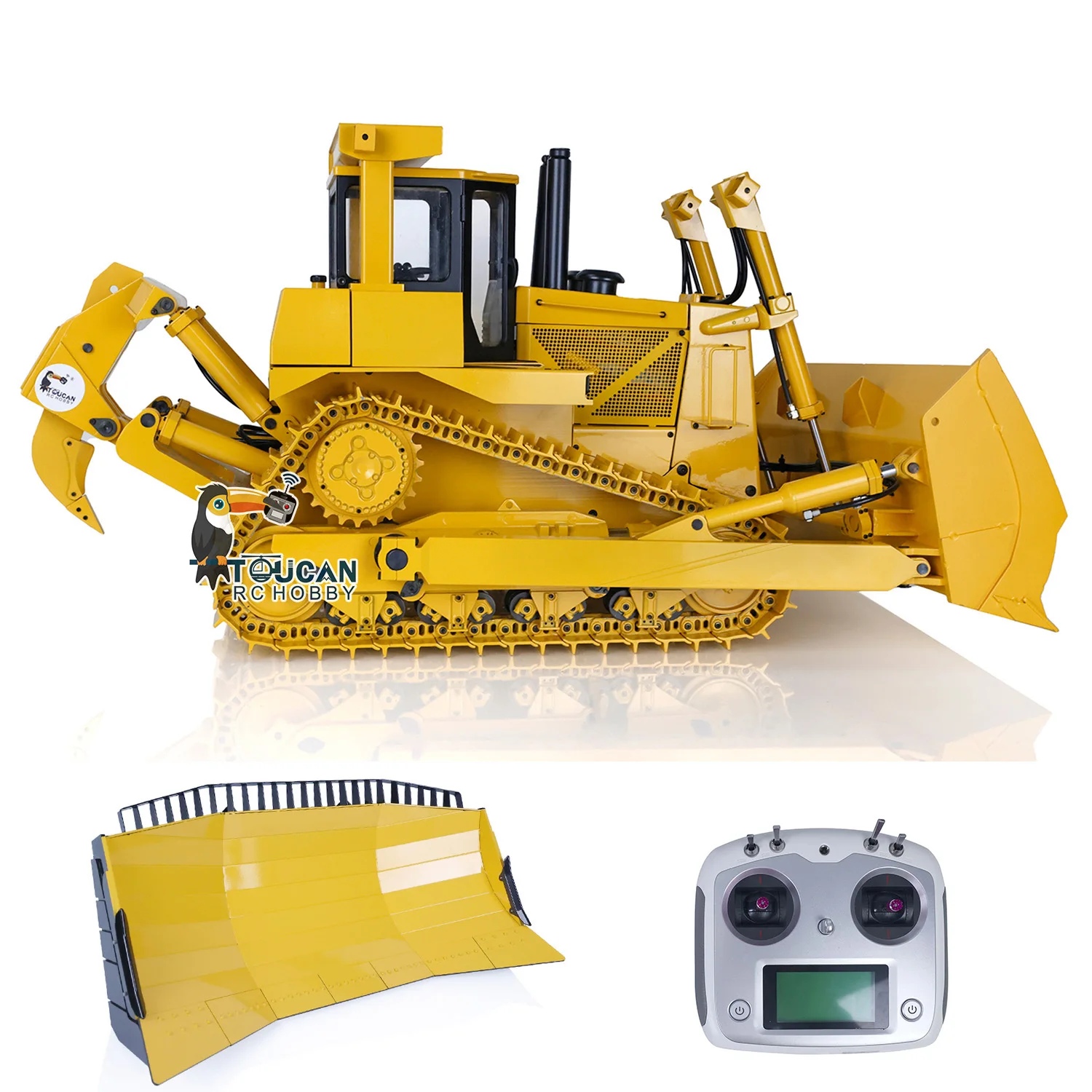 DXR2 JDModel D10T 1/14 Hydraulic RC Bulldozer with Upgraded Metal Dozer Blade Radio Control Finished Trucks Cars Model THZH1761 3