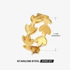 Bagues en acier inoxydable 316L pour femmes, couleur or réglable, petite étoile ouverte, bijoux féminins, cadeaux de mariage, nouvelle tendance