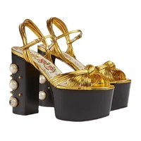 Luxury Brand Women's Summer Fashion Metal Platform Sandals Large 34-42 Super High Heel Thick Bottom Rivet Party Women's Shoes - Image 2