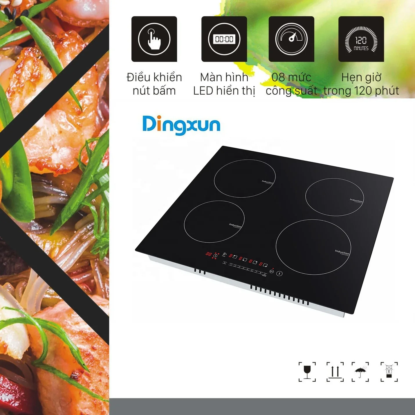 Touch Control 4 Hobs American Home Induction Cookers Commercial Induction Cooker High Power Electric Stove