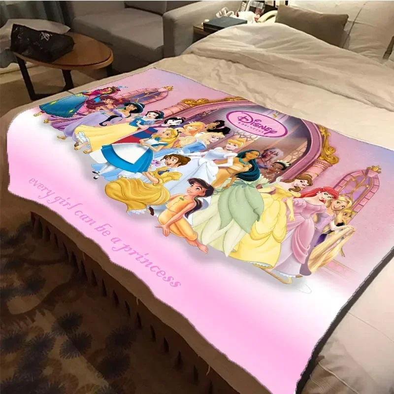 thumbnail image 1 of Manta de felpa suave con dibujos de princesas de Disney, manta de franela para sala de estar, dormitorio, cama, sofá, funda de picnic, 1 of 5
