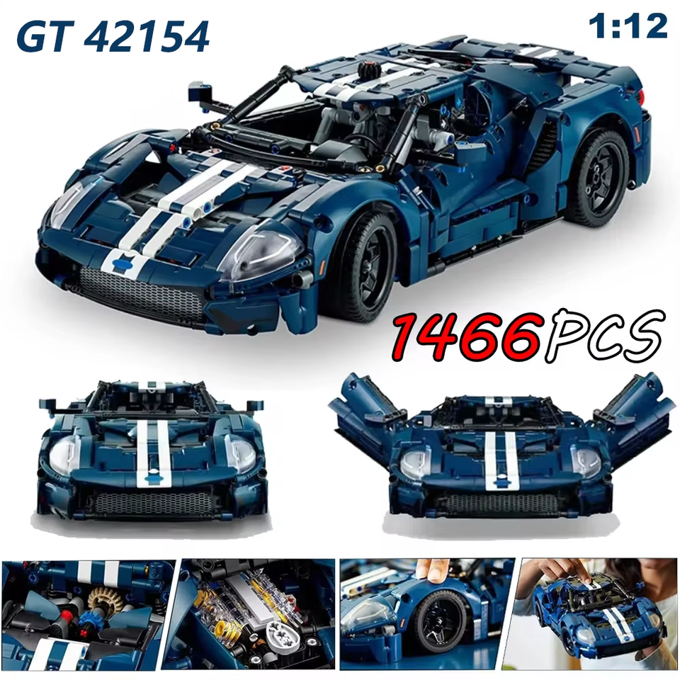 New Technical GT 42154 Speed Sports Car Building Blocks MOC Set Model Racing Vehicle Bricks Assembles Toys Bricks for Kids Gifts