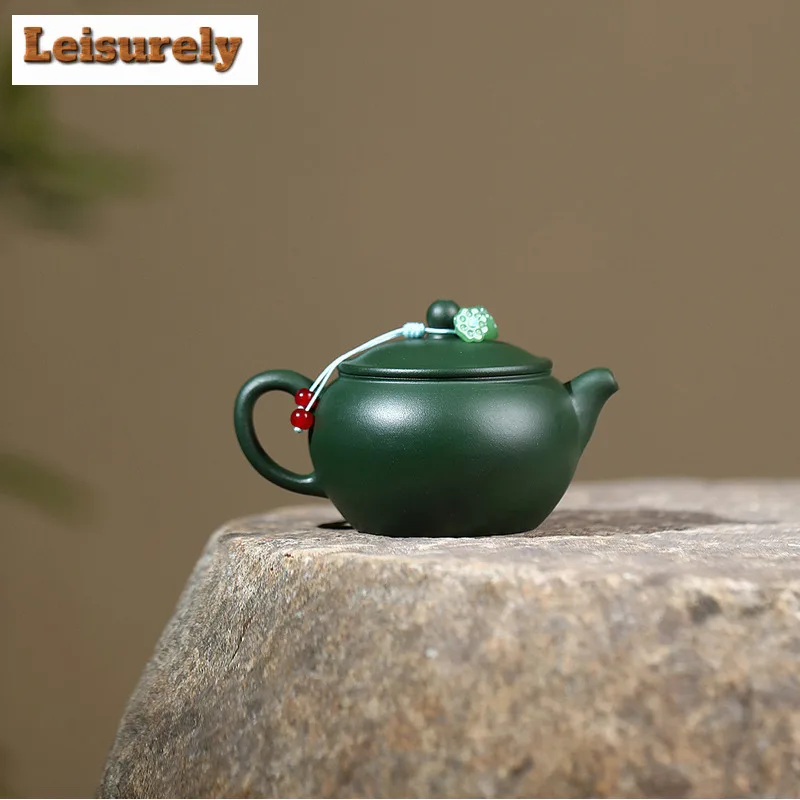 140ml Boutique Yixing Purple Clay Teapots Handmade Squirrel Grape Pot Raw Ore Green Mud Kettle Chinese Zisha Teaset Tea Services