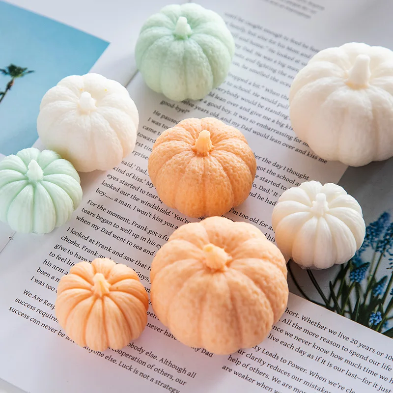 Silicone Candle Molds 1pcs Pumpkin Halloween Crafts Plaster Resin Cement Mold Handmade Chocolate Cake Baking Tools