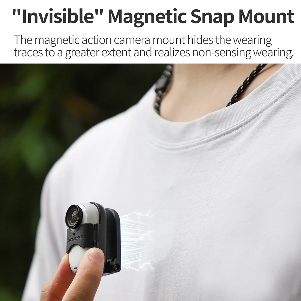 Ciondolo magnetico Per Insta360 GO 3S Supporto magnetico con sgancio rapido Cinghia da collo Fotocamera per fotografia in prima persona Cordino per collana con montaggio sul petto