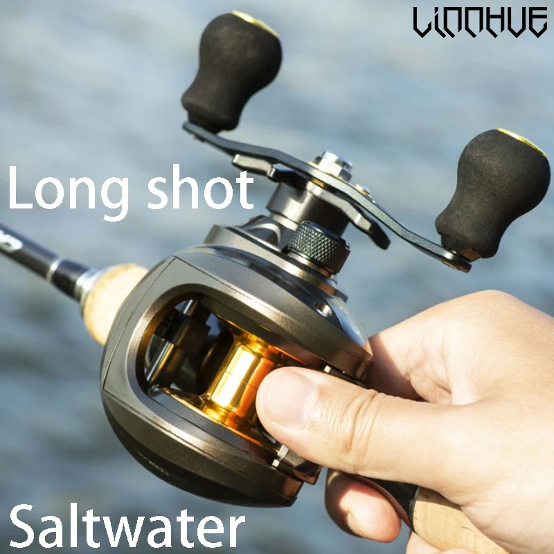 Fishing Reel AK2000 Baitcasting Reel 7.2:1 High Speed 8KG Max Drag Grey Golden Saltwater FIshing For Bass Pesca fishing reel