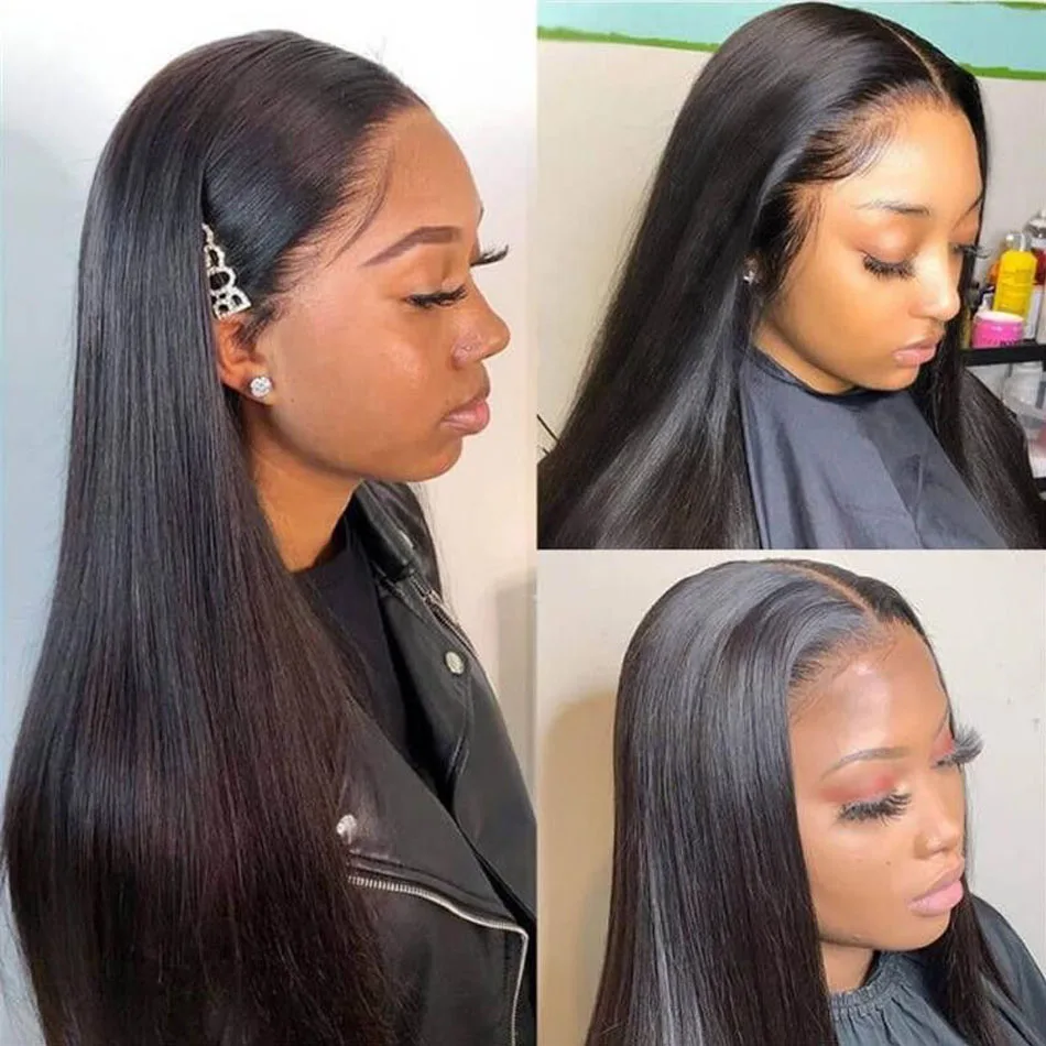 Long Straight Human Hair Bundles Malaysian Weaving with Cosure 4x4 Bone Straight Hair Bundles 1/3pc with Lace Closure