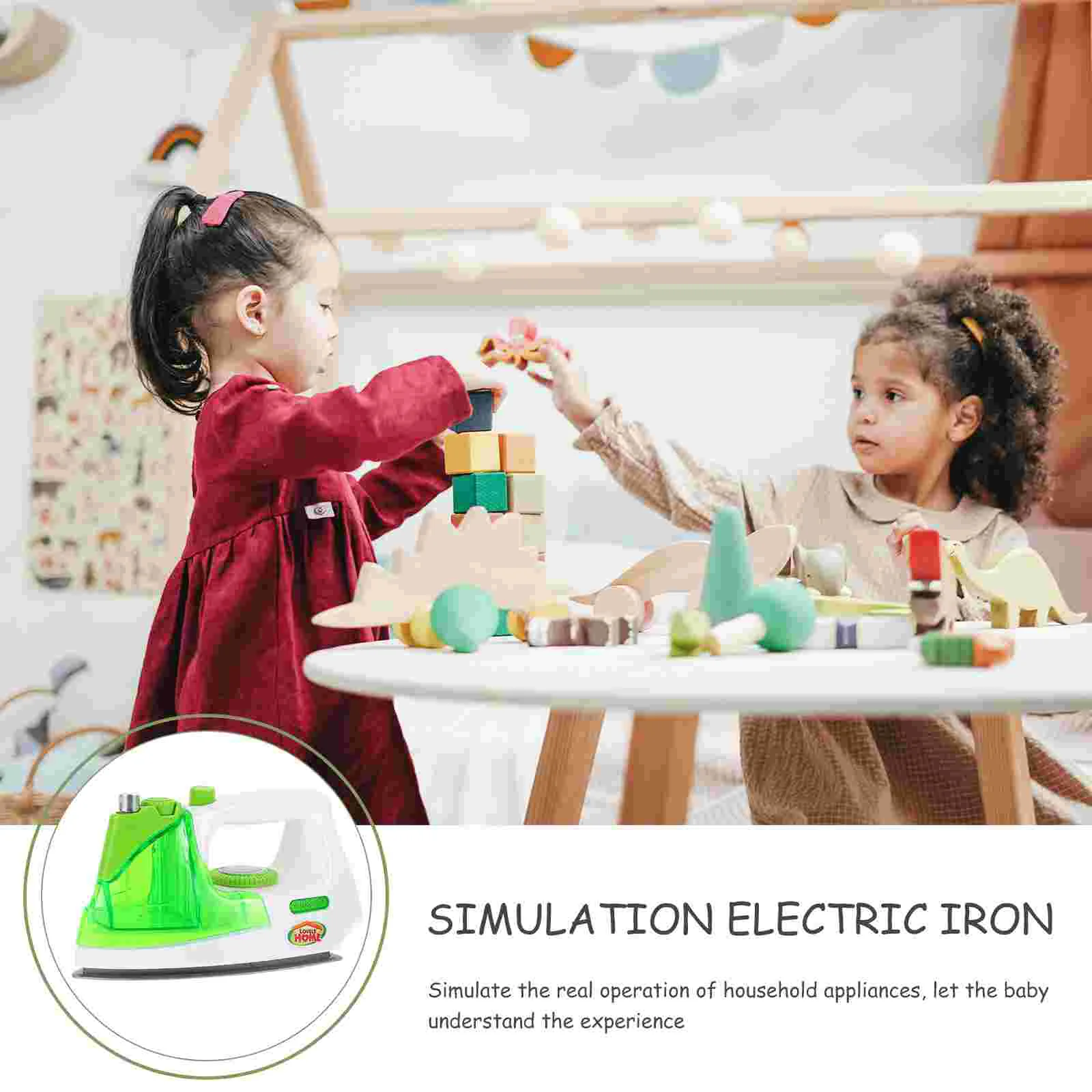 Cosplay Simulation Electric Iron Child Toys Educational Kids Bun Maker Abs Funny
