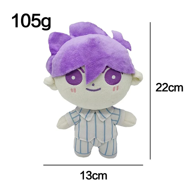 Omori Plush Toy Stuffed Doll Pillow Anime Characters Cartoon Merchandise  Props Game Characters Plush Toys for Game Lovers. (Black Blue)