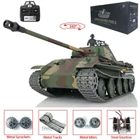 Toys Heng Long 1/16 Scale 7.0 RC Tank 3879 Upgraded German Panther G RTR Metal Tracks Remote Control Car for Boys TH17488-SMT4 1