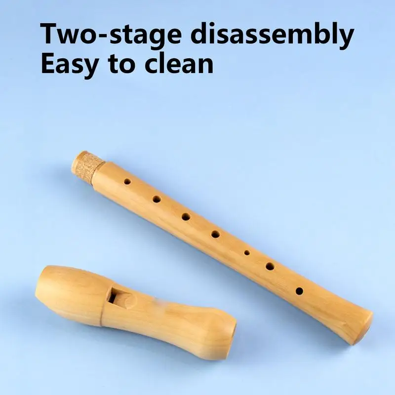 Wooden Recorder 8 Hole Fingering Flute Kids Soprano Recorder Soprano Instrument Lubricating Grease Cleaning treble recorder wooden flute