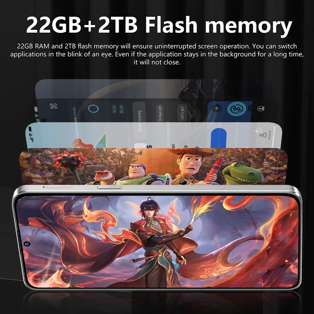 K-Touch New S28 Ultra Mobile Phones Android 5G 7.3HD 22G+2TB Smartphone Dual Sim 7800mAh Unlocked Cell Phone 16+48MP Global Version Teléfonos