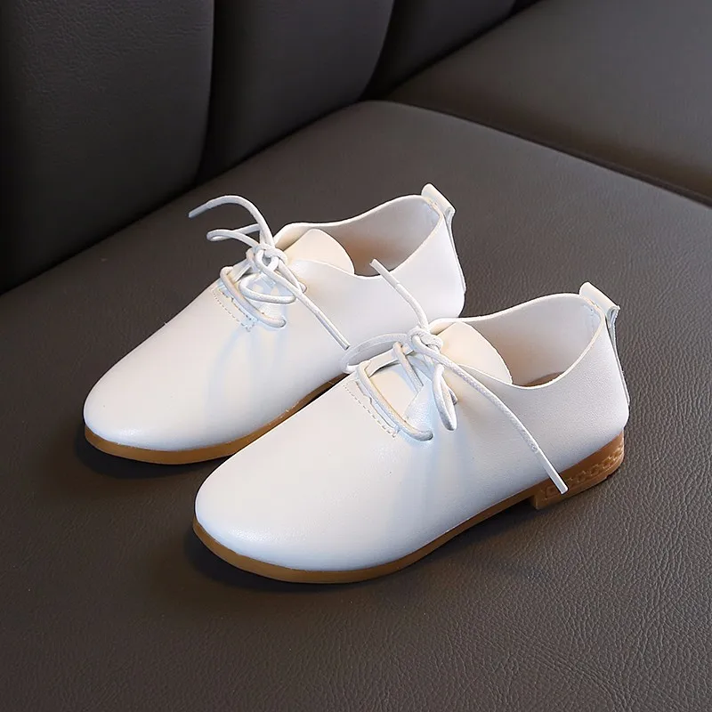 Zapatos de cuero antideslizantes para niñas y niños, calzado de princesa, a la moda, para otoño, 2022