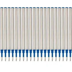 Versatile Metal Ballpoint Pen Refill Set - Black, Blue, Red Ink (20 PCS Blue Refills)
