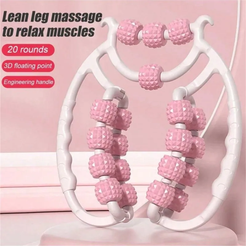 Circular Leg Clamps-360 Degree 20 Wheels Muscle Roller Massager Muscle Roller Neck Arm Leg Muscle Relax Massager Sports Yoga
