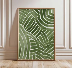 Emerald Geometric Minimalist Art - Contemporary Mid Century Wall Decor Poster - 21x30cm No Frame (TR12293 - 3)