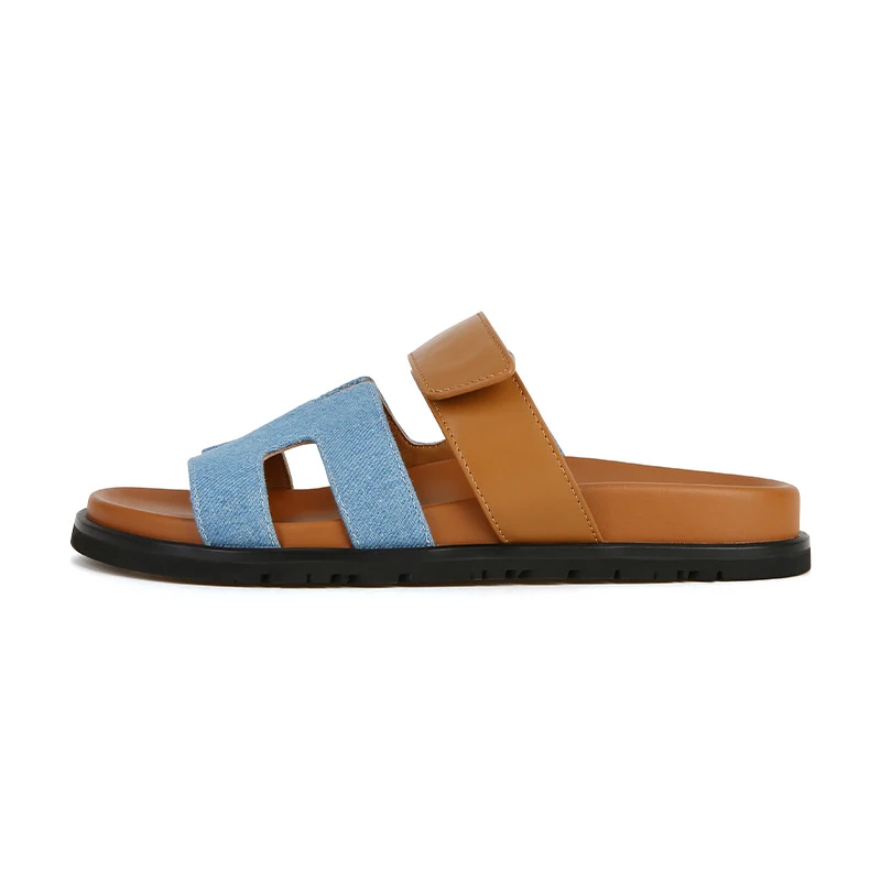 

Plus Size 35-43 Outside Wear Thick Sole Women's Flats Slippers New Summer Casual Beach Slides Comfortable Ladies Sandals Shoes
