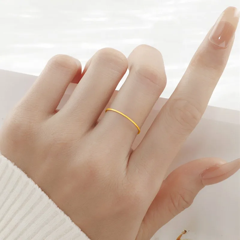 0.5mm Thin Matte Stackable Ring Stainless Steel Knuckle Midi Rings for Women Girl Size 4-9 3