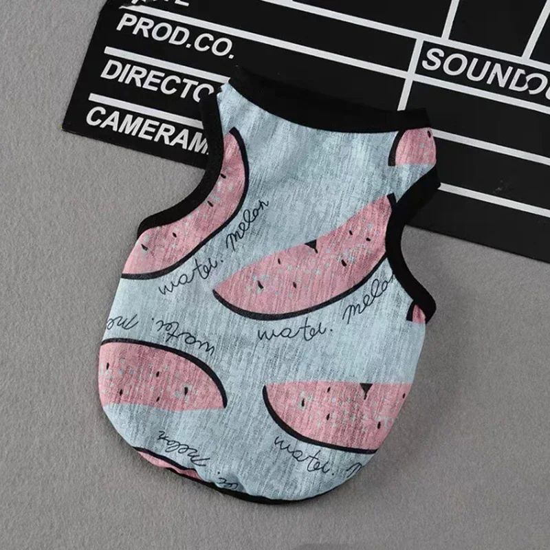 Sunscreen Clothes for Cats Summer Pet Vest Cute Print Cat Puppy Clothing Ultra-thin Breathable Kitten Pullover Ropa Para Gatos