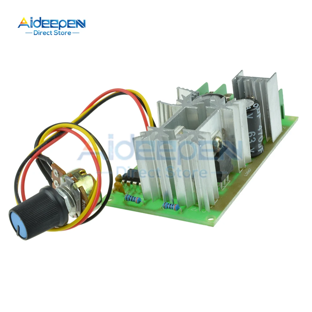 DC10-60V DC motor speed regulator 12V 24V 36V 48V High power drive module PWM Motor speed controller 20A current regulator
