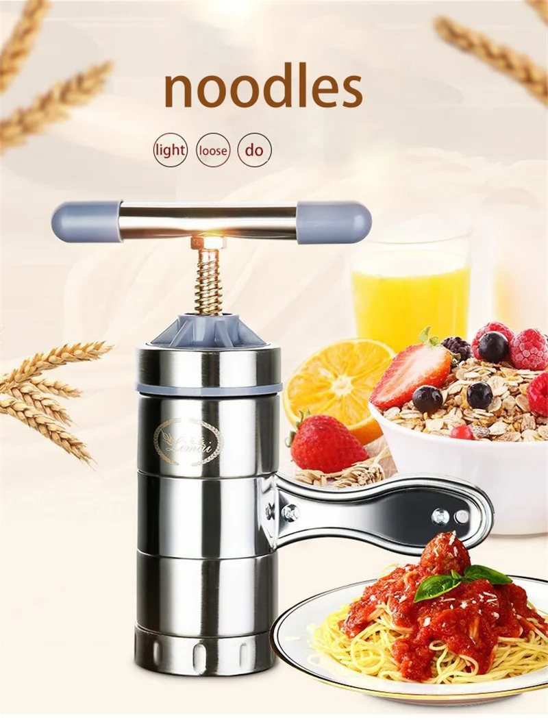 Sf2f13957d82c4dbaaf1f2da745ee700er Maszyna do robienia makaronu świeże urządzenie do produkcji makaronu maszyna do walcowania ciasta Spaghetti narzędzia do zaciskania kuchni ze stali nierdzewnej