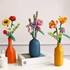 Romantic Rose Flowers Bouquet Building Blocks Sunflower Model Bricks Creative Desktop Decoration Kids DIY Toys Girls Gifts 1