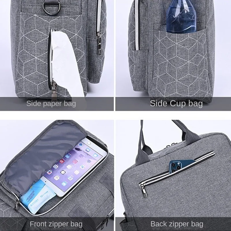 Baby Diaper Bag Nappy Bag Mummy Bag Waterproof Travel Baby Diaper Bags for Mom Stroller Mommy Maternity Totes Shoulder Bags - 4