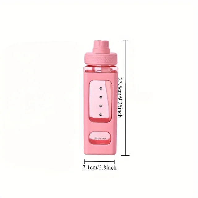 700/900ml Outdoor Water Bottle with Straw Clear Scale, Sport Plastic Portable School Drinking Bottle 3