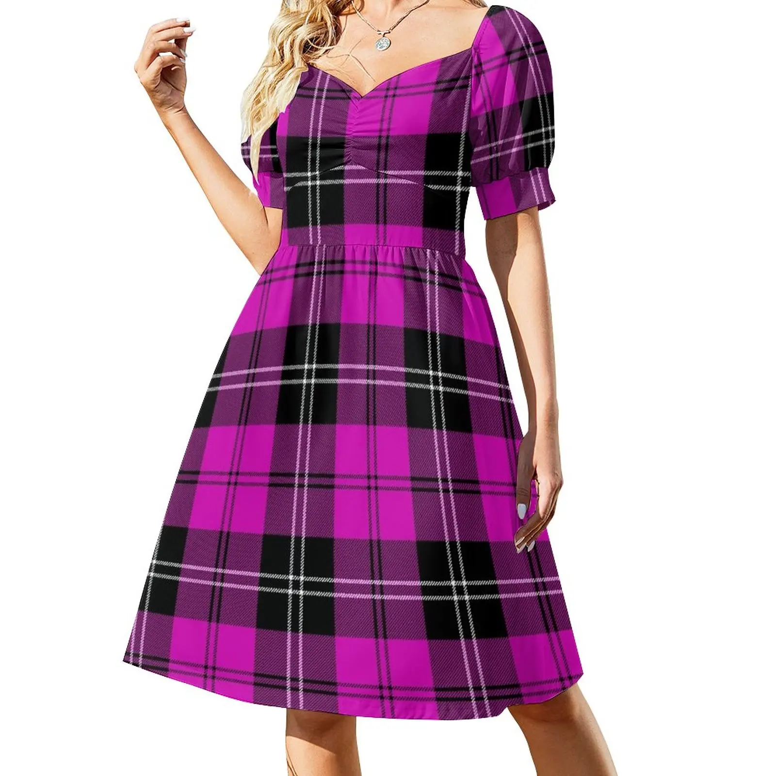 

Ramsay Pink Tartan Clothing | Clan Ramsay | Cute Tartan Sleeveless Dress Dresses for wedding party