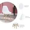 Modern 31.5" D Dining Table & 4 Dining Chairs with Solid Wood Legs, Dinette Table Set for Small Spaces Dining Room Restaurant 3