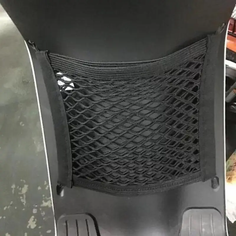 30x30cm Car Trunk Storage Net Bag With 4 Hooks Elastic Polyester Bungee Net Motorcycle Storage Helmet Tank Luggage Mesh Web