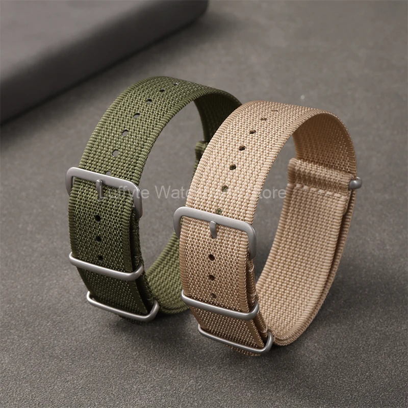 Premium Nylon Watch Strap - Brown, Green, Black Military Sport Bracelet Replacement