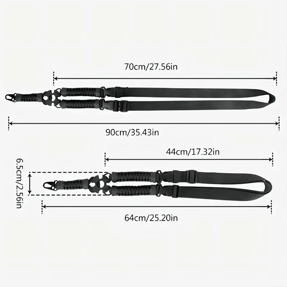 Nylon Rifle Webbed Vertical Single-point Rope Hunting Quick Adjustment Length Paracord Outdoor Multifunctional Tactical Harness