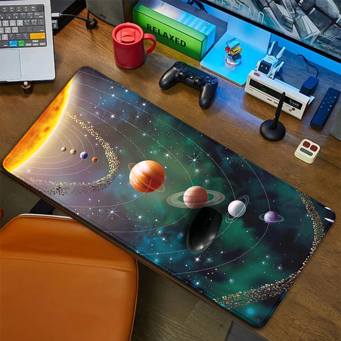 

Mouse Pad Planets Space Univers Carpet Table Mat Deskmat Pc Gamer Rug Large Computer Mat 900x400 Solar System Mousepad