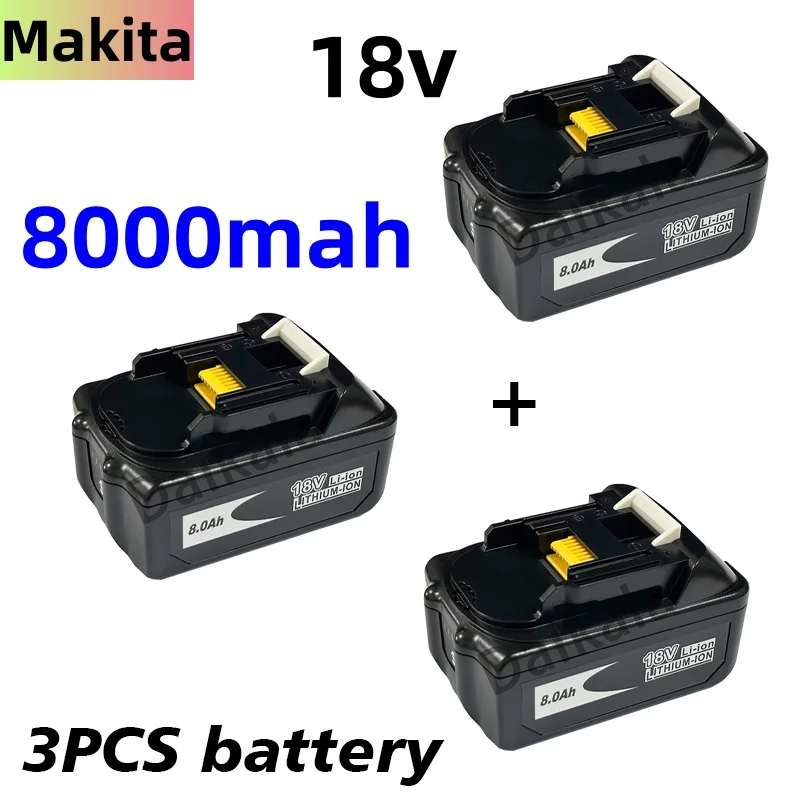 

Original For Makita 18V 8000MAH 18650 Rechargeable Power Tools Battery with LED Li-ion Replacement LXT BL1860B BL1860 BL1850