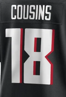 thumbnail image 1 of Camisetas de fútbol de la famosa marca Atlanta con bordados personalizados para hombres, mujeres y jóvenes #7 ROBINSON #18 COUSINS #9 PENIX JR #5 LONDON, 1 of 5
