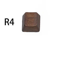 Solid Walnut Wood Novelty Keycap Set - Premium Wooden Keycap & Spacebar Design (Esc R4 1 Key)