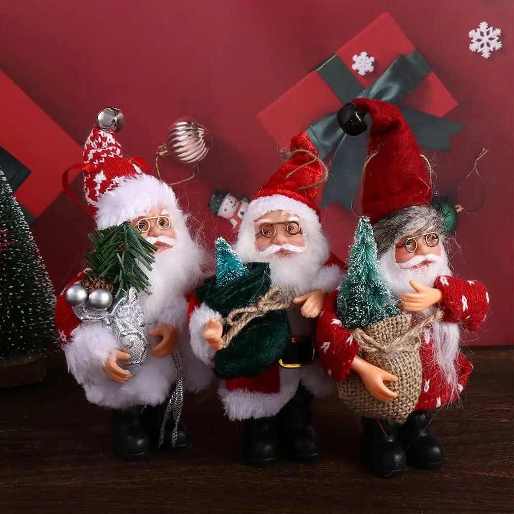Home Table Decor N1N Xmas Tree Drop Ornaments  Gift Hanging Pendants Santa Figure Santa Claus Doll Christmas Decorations