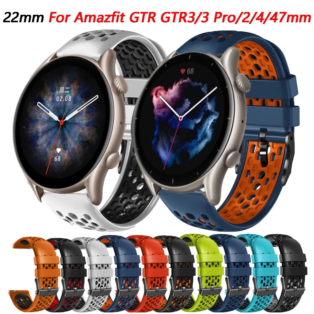 Sport strap For Amazfit GTR 3 Pro/4 Limited Edition/2/2e/47mm Watchband  Silicone Bracelet