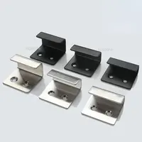 Tile Display Buckle U-shape Corner Brackets Joint Fastener Screens Wall Support Black Stainless Steel Hanging Code Ceramic 1